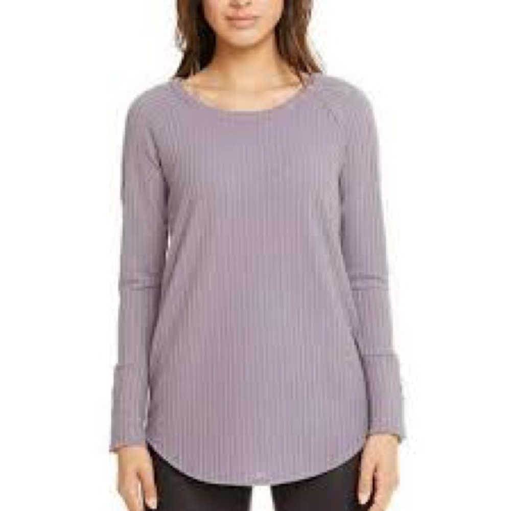 Chaser Lavender Long Sleeve Waffle Thermal Tunic - SM
